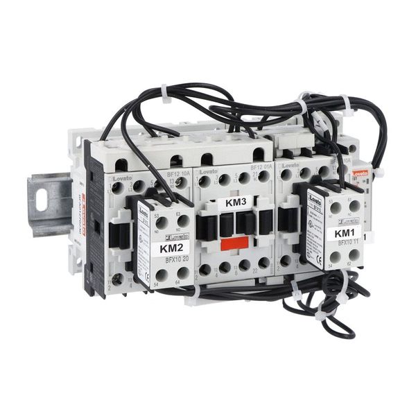 Completa star-delta starter, open frame, for starting time up to 12 seconds and a maximum of 30 operations/hour, max IEC operating current 22A. Coil voltage 400VAC 50/60Hz image 1