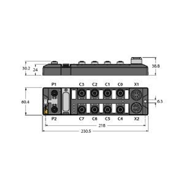 Compact Multiprotocol RFID Module for Ethernet CODESYS V3 - with WebVisu License   TBEN-L5-4RFID-8DXP-CDS-WV image 2