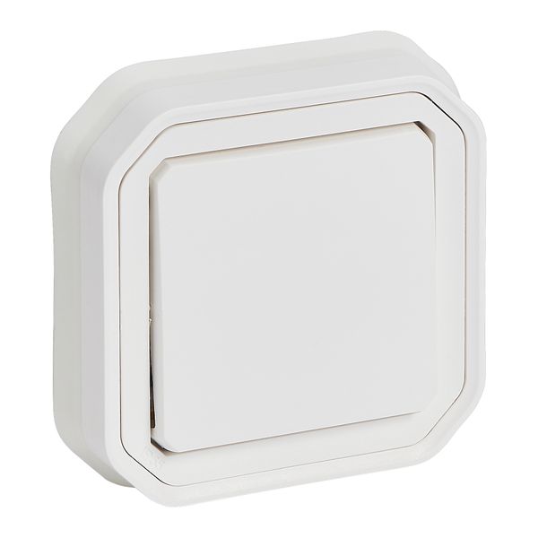 PLEXO 1 GANG 2-WAY SWITCH - WHITE - FLUSH WITH CLAW image 1