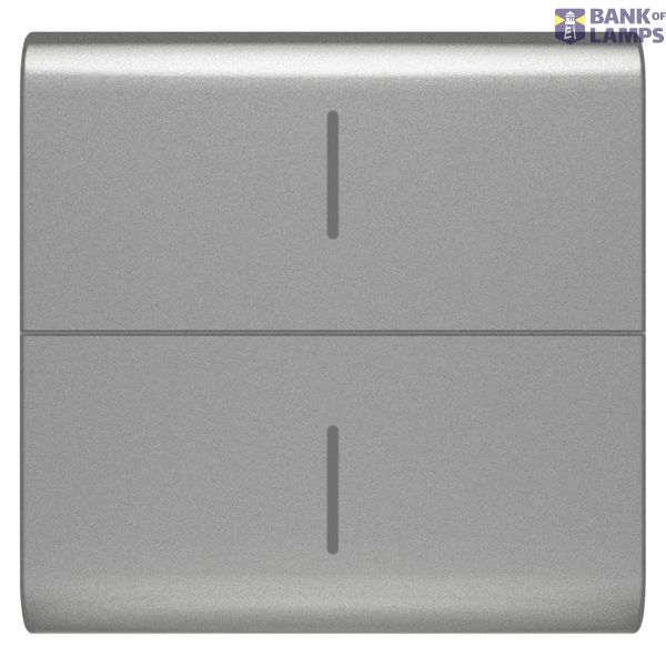 REPLACEABLE BUTTON KEY FOR ECO CONNECTED PUSH BUTTON - 2 MODULES - TITANIUM - CHORUSMART image 2