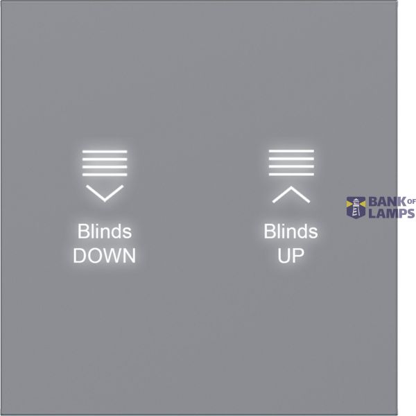 KNX pushbutton cover, 1-step, with backlight, A.x/C.x, titanium image 1