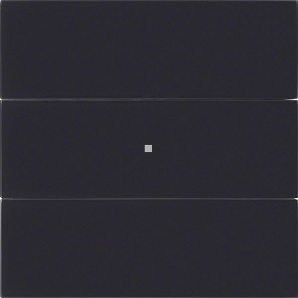 B.IQ push-button 3gang, KNX - B.IQ, glass black image 1