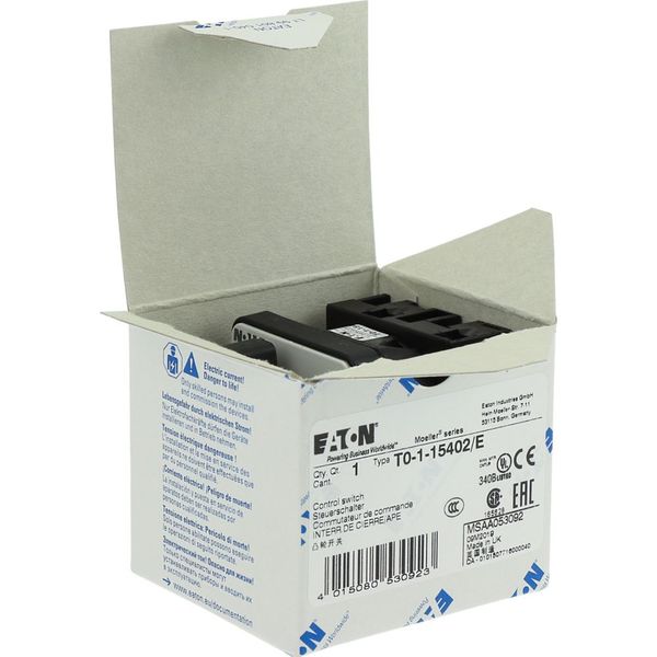 T0-1-15402/E ON-OFF switches, T0, 20 A, flush mounting, 1 contact unit(s), Contacts: 2, 45 °, maintained, With 0 (Off) position, 0-1, Design number 15402 image 24