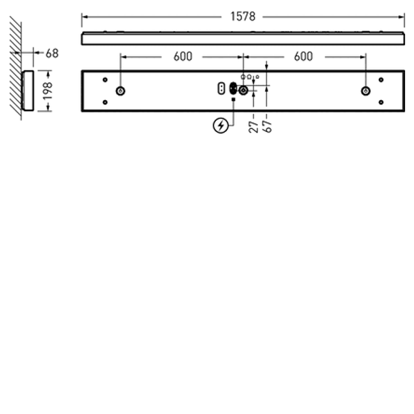 Wall and ceiling luminaire Olisq L Diffuser White ET 39W 5000lm Lambertian (L) IP54 IK02 3 SDCM 8351740 image 1