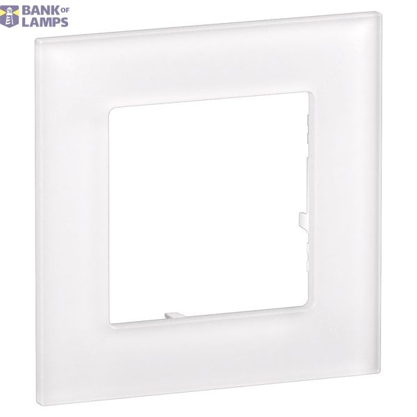 1 GANG PLATE WHITE GLASS image 1