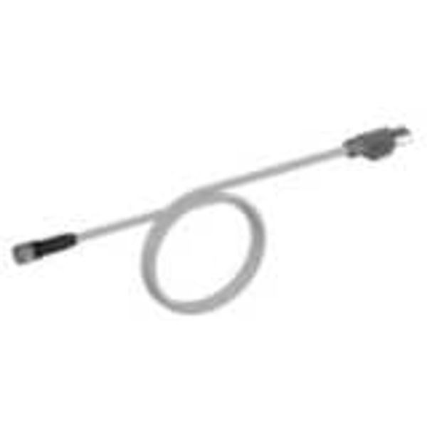 Ethernet Cat.5 extension cable, PVC, M12 straight socket / RJ45 plug, image 1