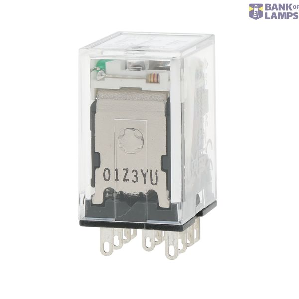 Relay, plug-in, 11-pin, 3PDT, 5 A, mech & LED indicators, label facility, 24 VDC MY3 1129F image 1