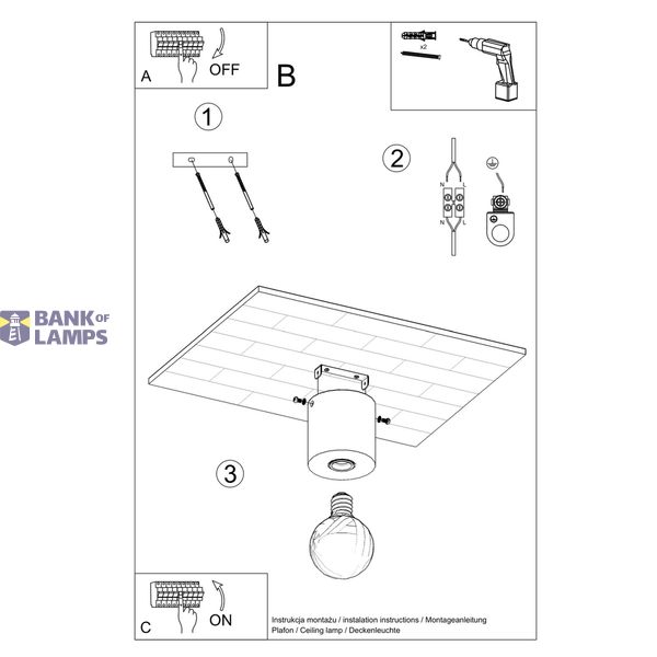 CEILING LAMP SALGADO NATURAL WOOD E27 1X60W IP20 image 4