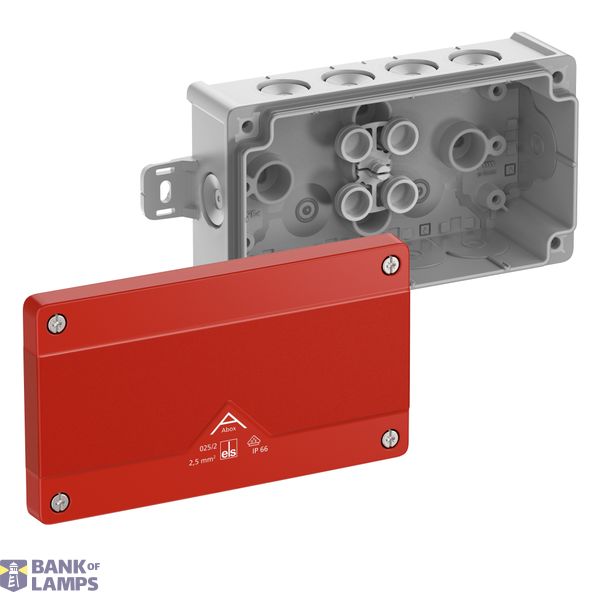 Junction box, Type of protection IP66, max. 2,5², Impact strength IK07, Protection class II, Ui 1000V AC, Ui 1000V DC, DLG, VDE, Halogen free image 1
