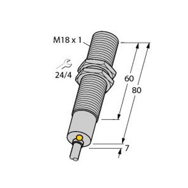 Inductive Sensor With Increased Temperature Range   BI5-M18-AP6X/S120 image 1