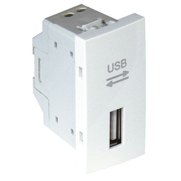 USB DATA SOCKET - 1 MOD WHITE image 1