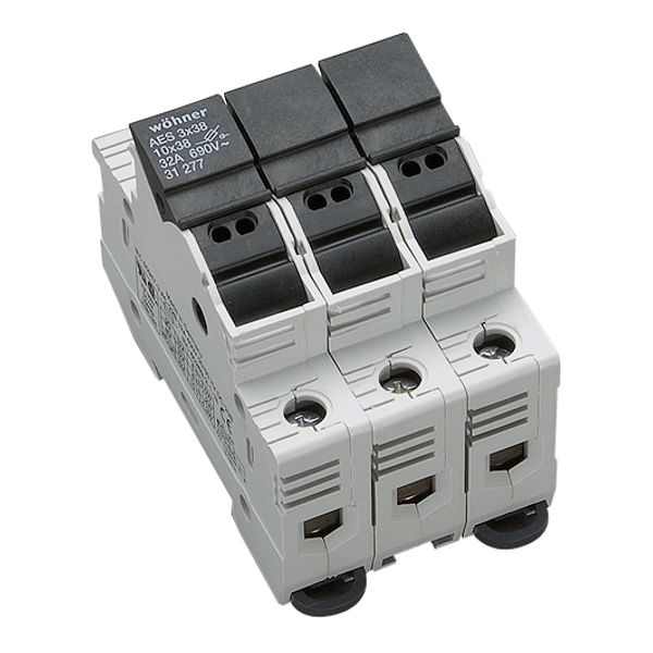 Holder for cylindrical fuse links 32A, 3-polig, 690V (The price is shown without markup on metals. Request a quote for accurate information) image 1