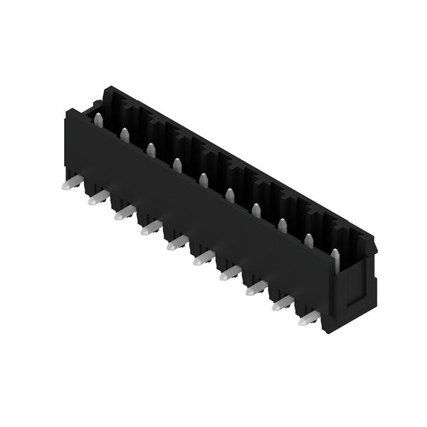 PCB plug-in connector, male header, Dovetails for fixing blocks, THT solder connection, 5.08 mm, Number of poles: 10, 90°, Solder pin length (l): 3.2 mm, tinned, black, Box image 4