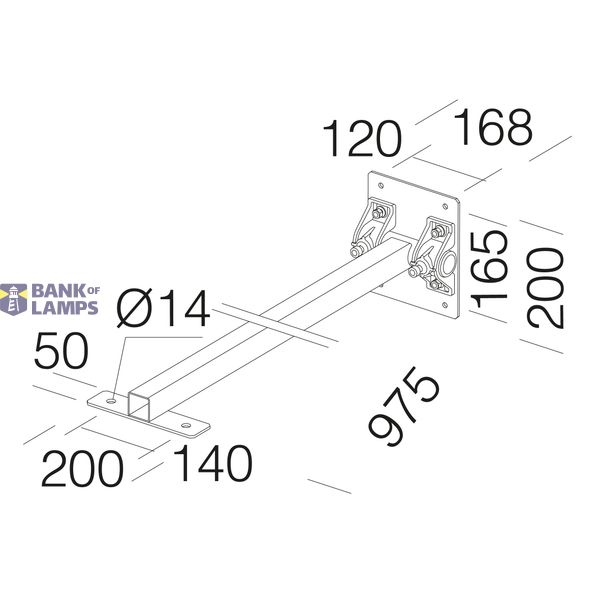 ADJUSTABLE ARM 42 GRAPHITE image 1