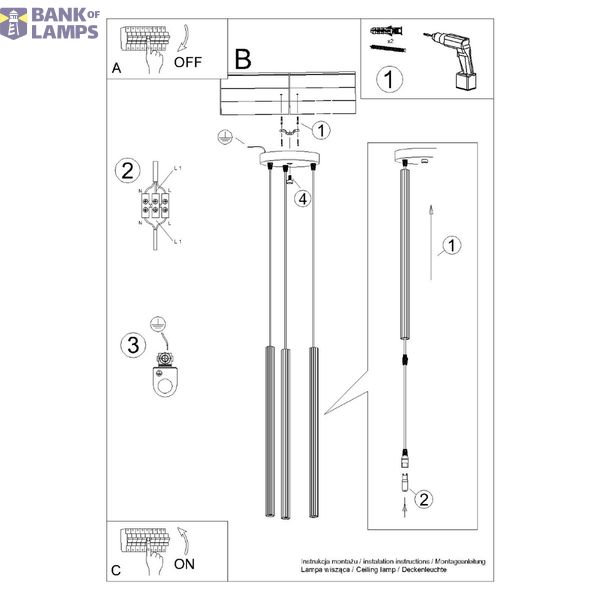 Pendant lamp ARCHE 3P white image 6