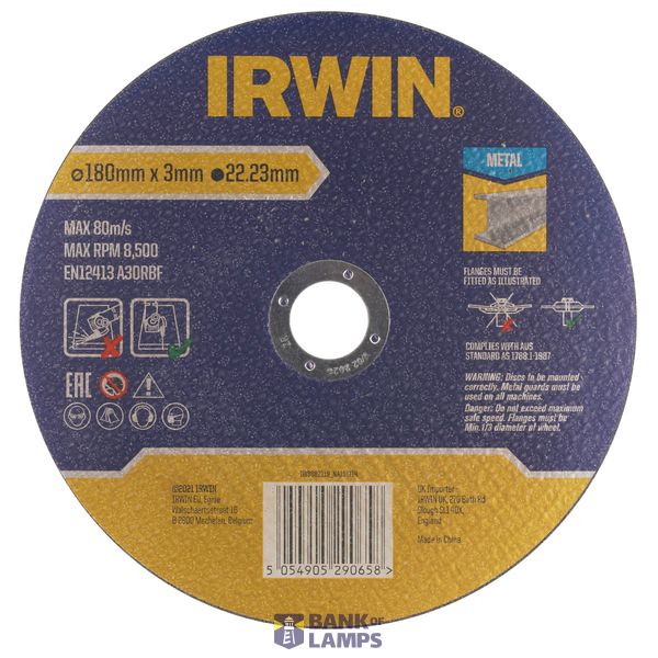 Flat Metal Cut B/Disc 180x22x3.2 image 1