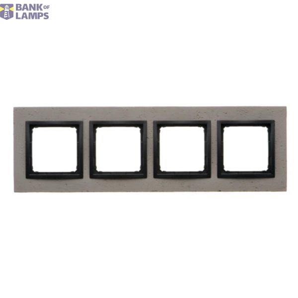 Quadruple concrete frame, black image 1