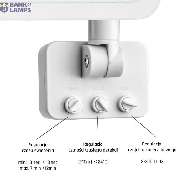 NOCTIS LUX 2 SMD 230V 10W IP44 CW white with sensor image 16