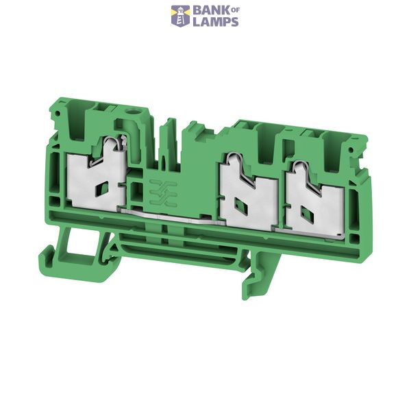 Feed-through terminal block, SNAP IN, green, 4 mm², 32 A, 1000 V, Numb image 1