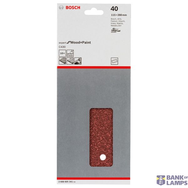 C430 sanding sheet, pack of 10 115 x 280 mm, 40 image 3