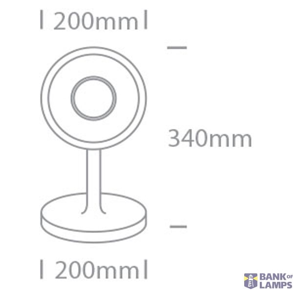 LED WHITE CCTV 7w TABLE MIRROR DIMMABLE IP20 image 2