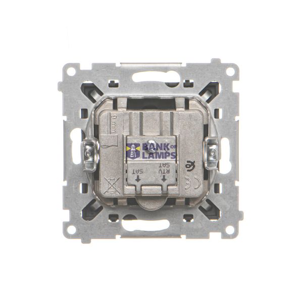 Double angled cover for ITC socket for Keystone, (module), Bronze matt, metalic image 1