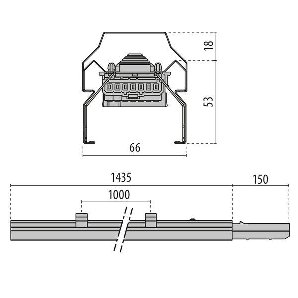TRY RAIL-M1 7P DALI L=1435 image 3
