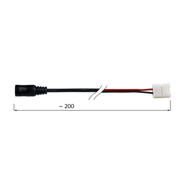 Power connector socket, connector with connection to LED strip 8 mm, for 120LED/m image 1
