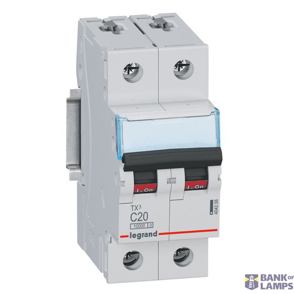 MCB TX³ 10000 - 2P - 230/400 V~ - 20 A - C curve image 2