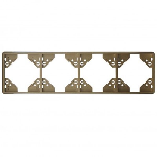 FOUR-GANG HORIZONTAL FRAME CHAMPAGNE image 1