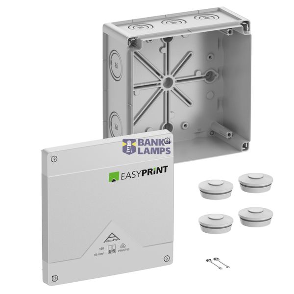 Junction box, Type of protection IP66/IP67/IP69, max. 16², IK09, Protection class II, Ui 1000V AC, Ui 1000V DC, DLG, DNV, VDE, Halogen free Abox Pro 160-L EasyPrint image 1