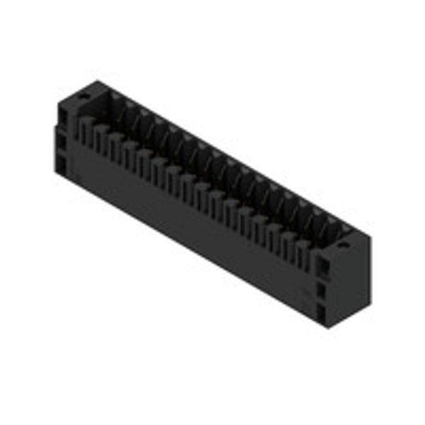 PCB plug-in connector, male header, Flange, THT solder connection, 3.50 mm, Number of poles: 34, 180°, Solder pin length (l): 3.5 mm, Gold-plated, black, Box image 1