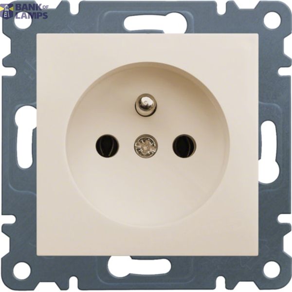 Lumina-2 socket, cream, Hager WL1021 image 1