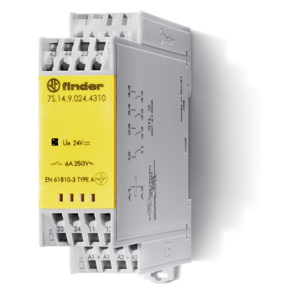 Mod.relay forcibly guided contacts 22,5mm/6A 230VAC 3NO+1NC/AgSnO2 (7S.14.8.230.4310) image 2