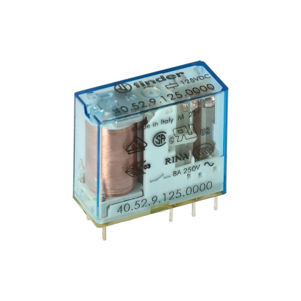 PCB/Plug-in Rel. 5mm.pinning 2CO 8A/125VDC/Agni (40.52.9.125.0000) image 5