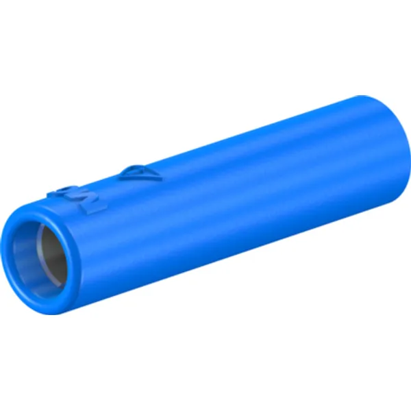 4 mm screw-on adapter, screw connection, CAT II, blue, 23.1035-23 image 1