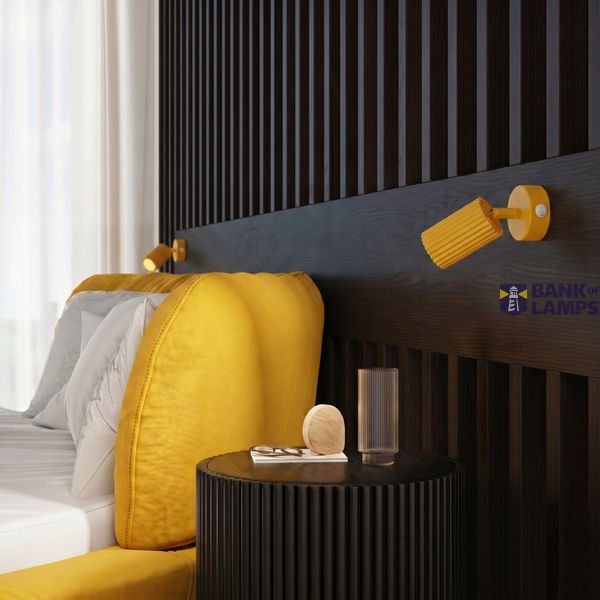 Wall lamp KARBON yellow with a switch image 4