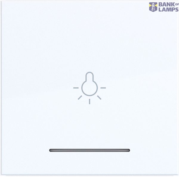 Rocker 1-v with light symbol imprint, clear lens, A.x/C.x, light white glass. image 1