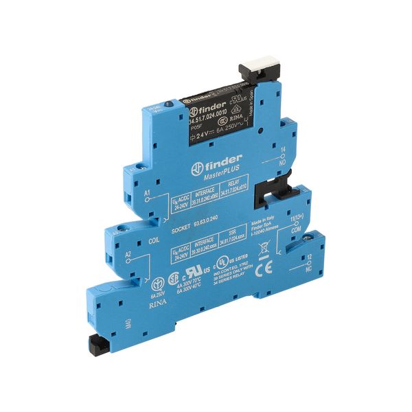Rel. interface EMR MasterPLUS screwless 6,2mm.1CO 6A/230VAC/AgNi (39.31.8.230.0060) image 5