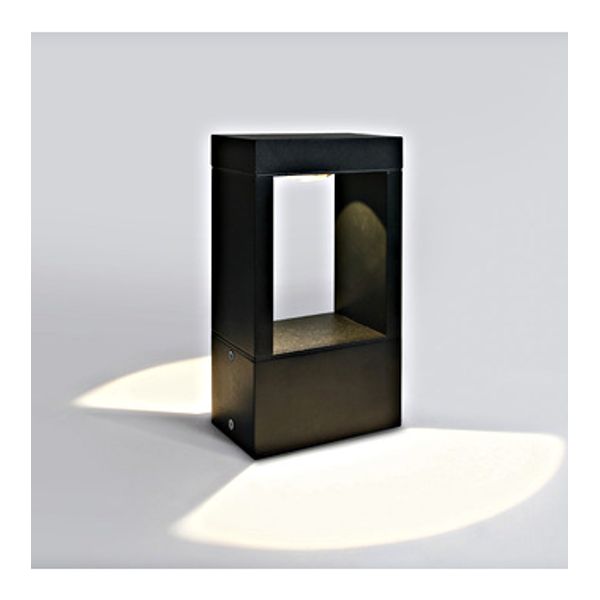 67470/B/V BLACK BOLLARD 23cm 10W CCTV IP65 230V image 1