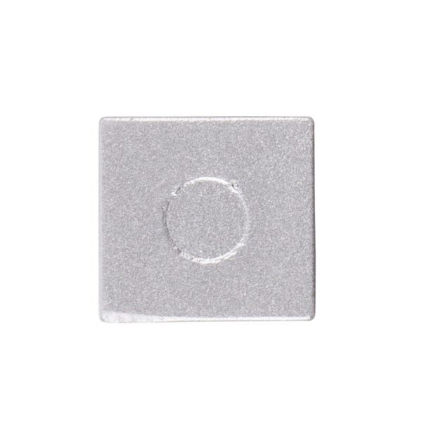 End cap for PW without hole, silver color, 1pc image 1