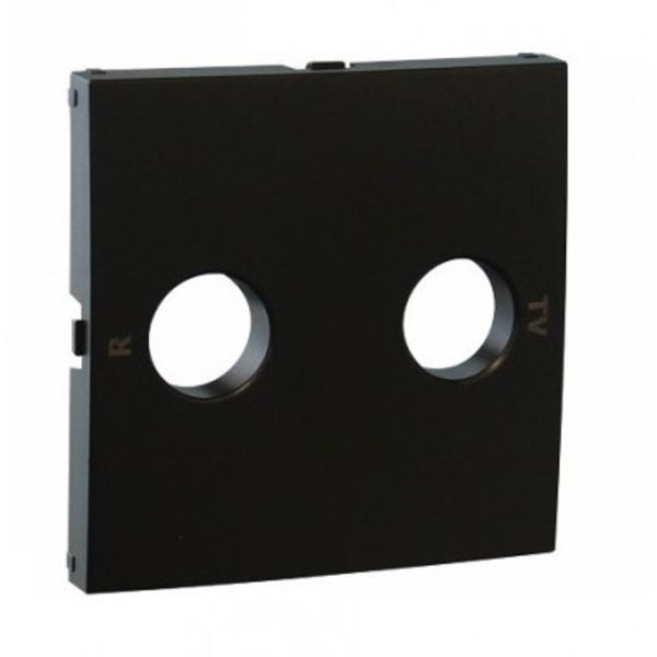 COVER PLATE F/R - TV SOCKETS MATTE BLACK image 1