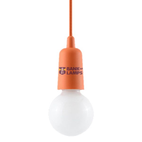 Hanging lamp DIEGO 1 orange E27 1x60W IP20 image 2