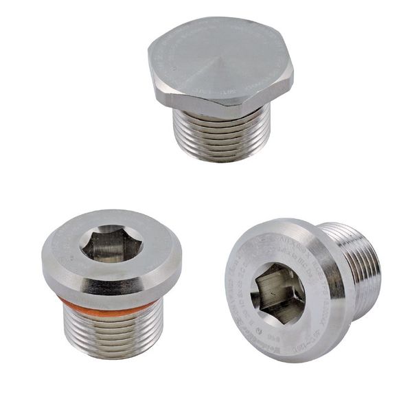 VP (Klippon Ex blanking plug with mushroom head), Blanking plug, 2 1/2" NPT, 31.5 mm, Brass, nickel-plated image 1