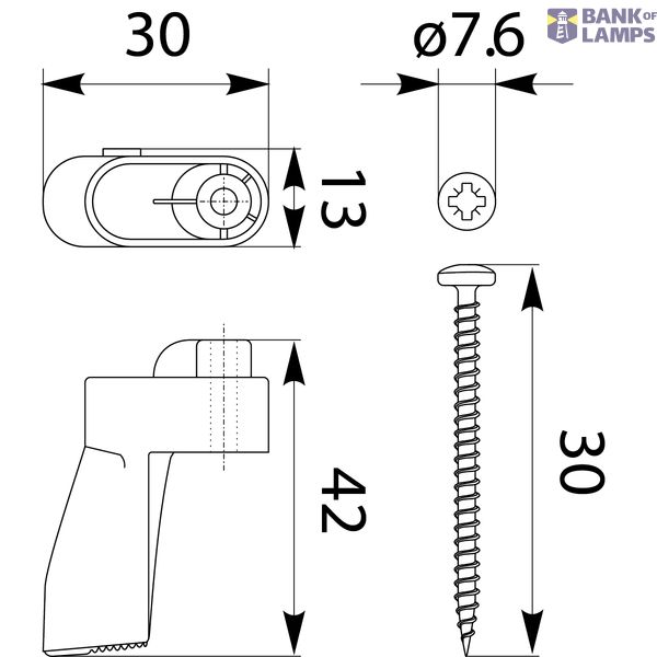 RPDMem 1-5 Fastening element for hollow walls, set of 6 "IDEAline" image 2