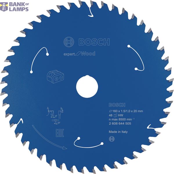 Expert for Wood Circular Saw Blade for Cordless Saws 160x1.5/1x20 T48 image 1