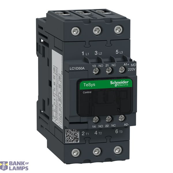 CONTACTOR EVERLINK 3P AC3  50A  220VDC image 1