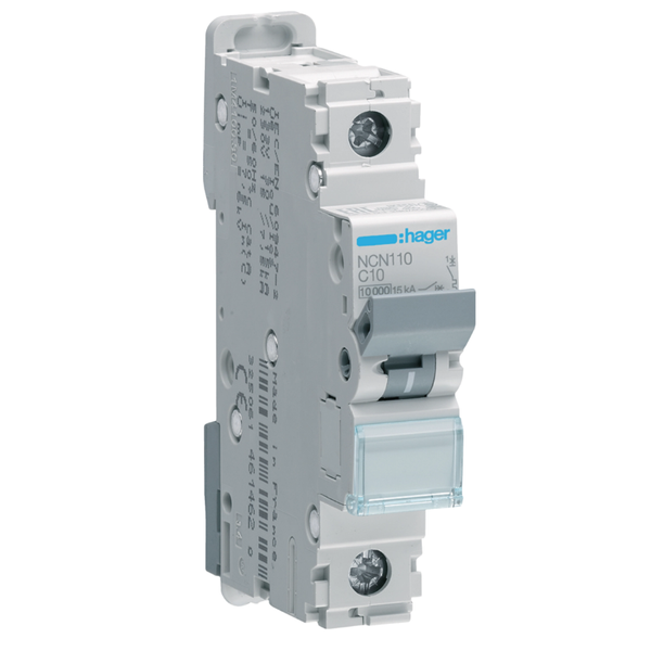 MCB 1P 10A C-curve 10kA 1-module image 1