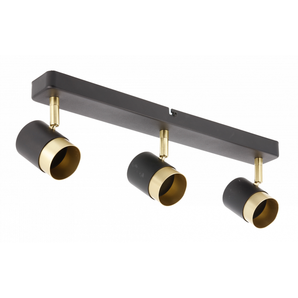 Ceiling luminaire ORIO, IP20, max. 50 W, 3*GU10, round, black image 1