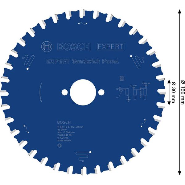 EXPERT Sandwich Panel, 190 x 2/1.6 x 30 mm, T36 image 2